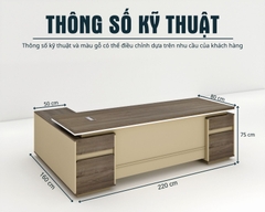 Bàn Giám Đốc BGDSM085 220cmx80cm