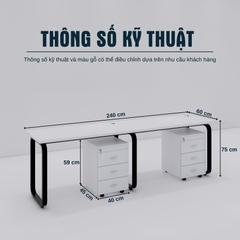 Bàn Cụm 2 SMBC2016 240cmx60cm