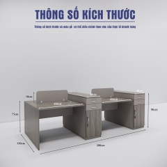 Bàn cụm 4 SMBC4002 280cm x120cm
