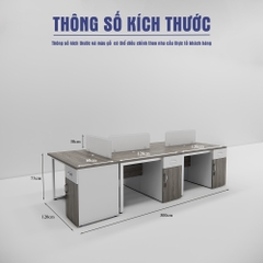 Bàn Cụm 5 SMBC5001 300cm x120cm
