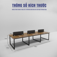 Bàn cụm 6 SMBC6001  360cm x120cm