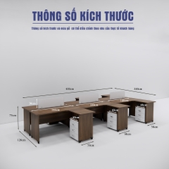 Bàn cụm 6 SMBC6002 420cm x 240cm