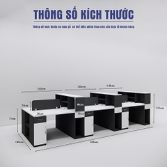 Bàn cụm 6 SMBC6003 420cm x140 cm