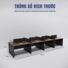 Bàn cụm 8 SMBC8002  480cm x120cm