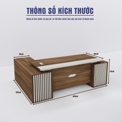 Bàn giám đốc BGDSM013 220cm x80cm