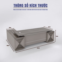 Bàn Giám Đốc BGDSM017 240cm x80cm