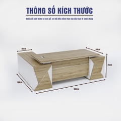 Bàn Giám Đốc BGDSM032 220cm x80cm