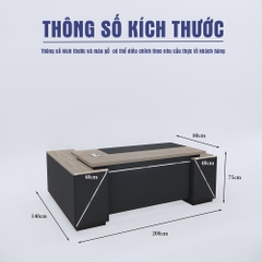Bàn Giám Đốc BGDSM042 200cm x75cm