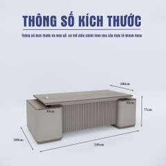 Bàn Giám Đốc BGDSM043 240cm x75cm
