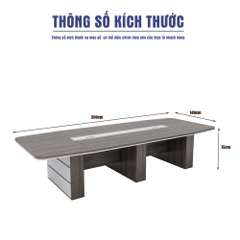Bàn Họp 350cm x140cm SMBHG010