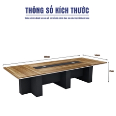 Bàn Họp 360cm x140cm SMBHG014