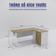 Bàn Làm Việc L SMBLVL003 160cm x120cm