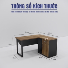 Bàn Làm Việc L SMBLVL004 140cm x120cm