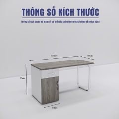 Bàn làm việc SMBLV010 140cm x60cm