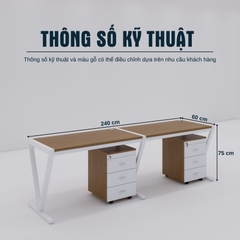 Bàn Cụm 2 SMBC2017 240cmx60cm