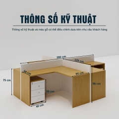 Bàn Cụm 4 SMBC4007 280cm x240cm