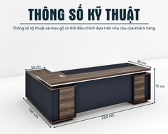 Bàn Giám Đốc BGDSM074 220cmx80cm