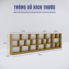 Kệ trưng bày SMKTBG013 100cm x360cm