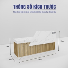 Quầy Lễ Tân SMQLT008 200cm x75cm