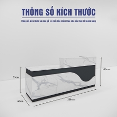 Quầy Lễ Tân SMQLT010 220cm x75cm
