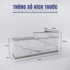 Quầy lễ tân SMQLTL013 220cm x75cm