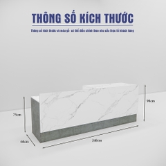 Quầy lễ tân SMQLTL015 240cm x75cm