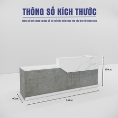 Quầy Lễ Tân SMQLT016 240cm x100cm