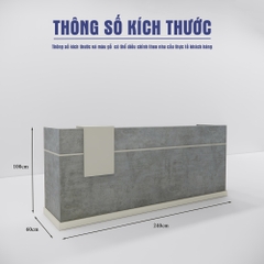 Quầy Lễ Tân SMQLT017 240cm x100cm