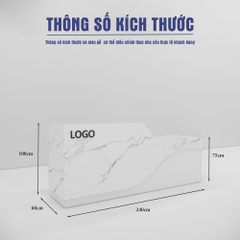 Quầy Lễ Tân SMQLT018 240cm x75cm