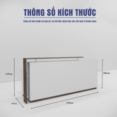 Quầy Lễ Tân SMQLT020 250cm x100cm