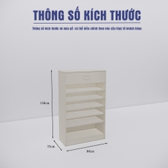 Mẫu Tủ Giày SMTGG002 120cm x80cm