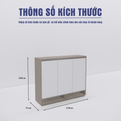 Mẫu Tủ Giày SMTGG003 120cm x100cm