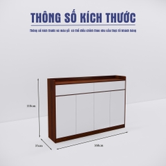 Mẫu Tủ Giày SMTGG0072 160cm x110cm