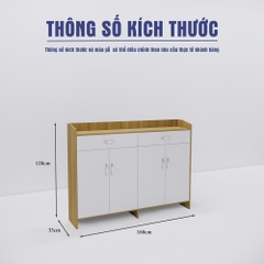 Mẫu Tủ Giày SMTGG008 160cm x120cm