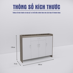 Mẫu Tủ Giày SMTGG009 160cm x120cm