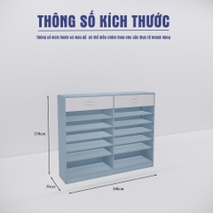 Mẫu Tủ Giày SMTGG010 160cm x130cm
