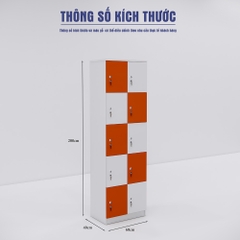 Tủ Locker SMTLKG001 200cm x60cm