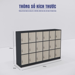 Tủ locker SMTLKG009 120cm x180cm
