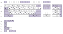 [In Stock] Keycap Cherry Mintcaps Lavender PBT Dyesub
