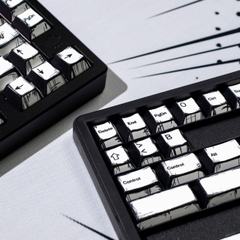 [In Stock] Keycap Cherry Mintcaps Truyện tranh PBT Dyesub - Trắng