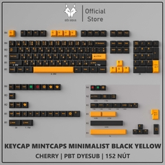 Keycap Cherry Mintcaps Minimalist Black Yellow PBT Dyesub - Japanese