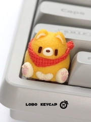 Keycap Lobo Artisan Gấu đeo khăn