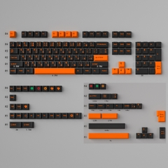 Keycap Cherry Mintcaps Minimalist Black Orange PBT Dyesub - Japanese