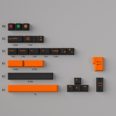 Keycap Cherry Mintcaps Minimalist Black Orange PBT Dyesub - Japanese