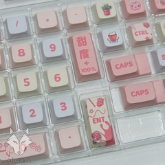 [In-stock] Keycap XDA Cream Strawberry PBT Dyesub