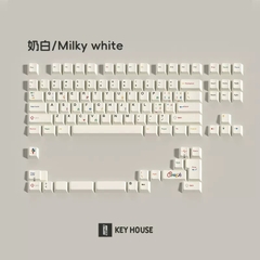[In Stock] Keycap Key House Cherry Milky White PBT Dyesub