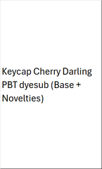Keycap Cherry Darling PBT dyesub Fullset
