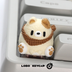 Keycap Lobo Artisan Gấu đeo khăn