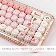 [In-stock] Keycap MOA Puppy PBT Dyesub - Hồng