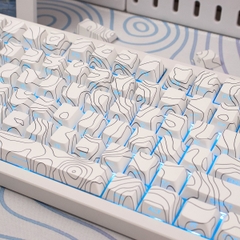 [In Stock] Keycap Cherry Đường Viền PBT Dyesub Xuyên Led